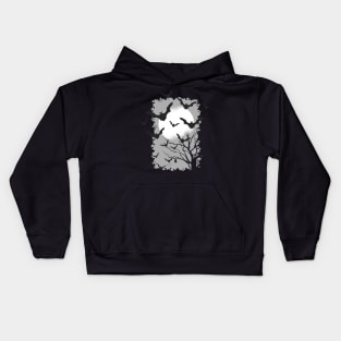 Halloween Forest Bats Kids Hoodie